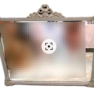 Vintage Decretive Grey Painted Wall Mirror