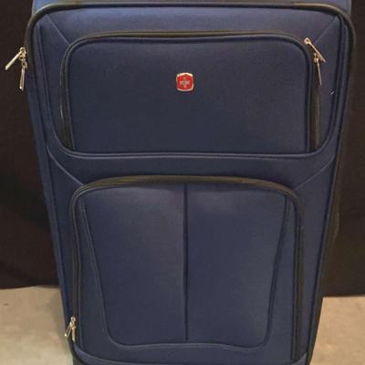 Large Navy Swiss Suitcase