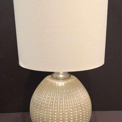 Silvery Lamp W/Shade