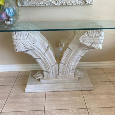 Regency Leaf Palm Plaster Table