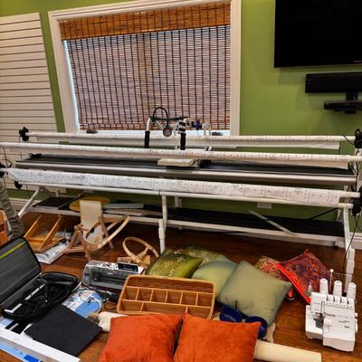 Quilting Machine & Serger on Floor