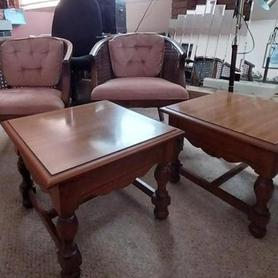 Sale Photo Thumbnail #10: End Tables, Vintage Chairs
