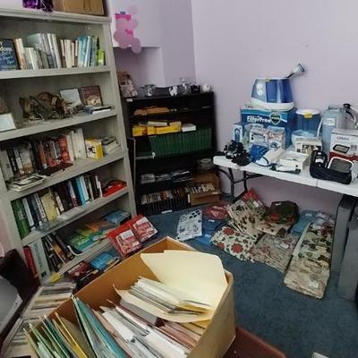 Sale Photo Thumbnail #24: Book Shelves, Books, DVDs, CDs, Tablecloths, Greeting Cards