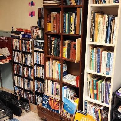 Sale Photo Thumbnail #55: Bookshelves, Books, Records, CDs,DVDs, DVD Racks