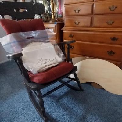 Sale Photo Thumbnail #13: Rocking Chair, Lap Boards, Table Dressing