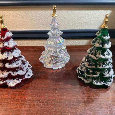 3 Fenton Christmas Trees 