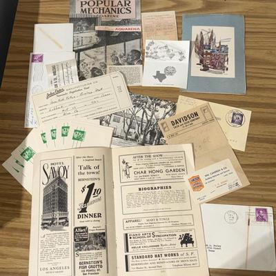 Popular And Unusual Ephemera Advertising And Letters