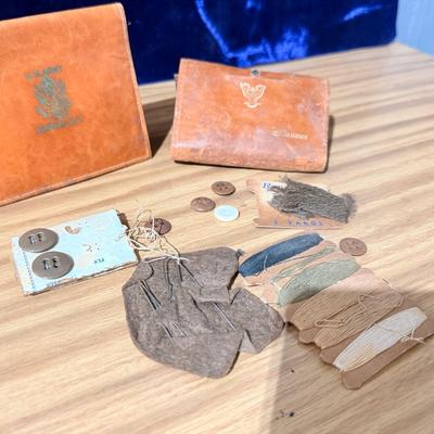 U.S. Army Leather Sewing Kits – Vintage Military Field Repair Lot (Named) 