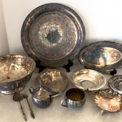Silver Plated Bowls And Trays