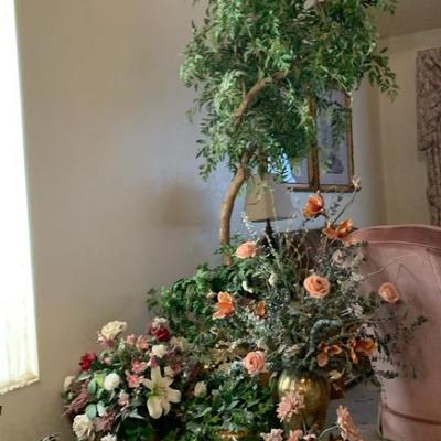 Large Faux Tree And Faux Plants