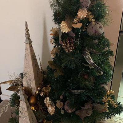 Faux Tree And Christmas Decor 