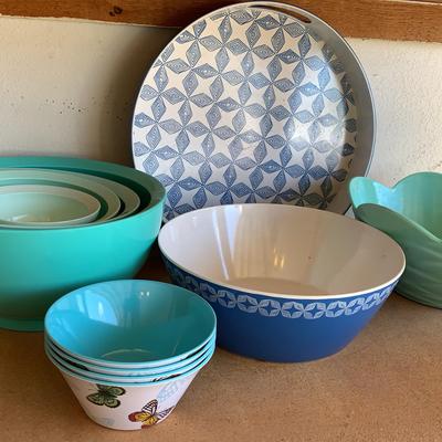 Blue Plastic Bowls