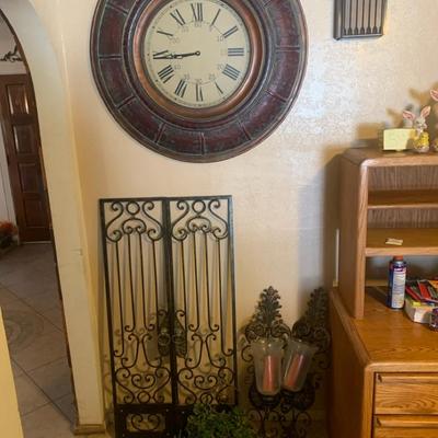 Large Clock With Hanging Decor