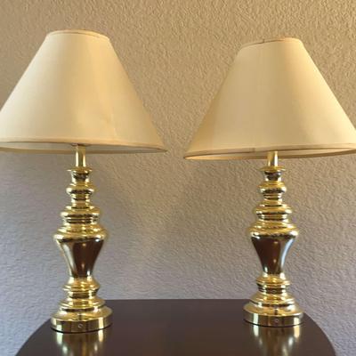 Brass Like Lamps With Lamp Shades