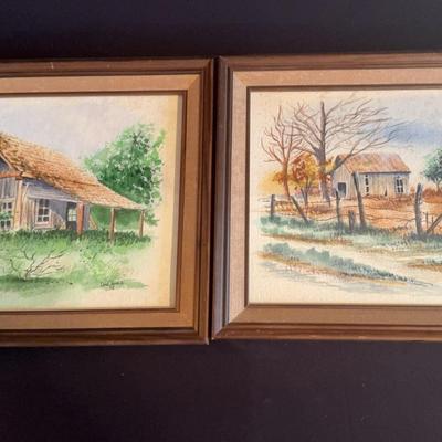 Original Paintings, Framed And Matted Signed Dan Chance 72