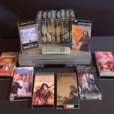 Sanyo VCR/DVD Player And A Great Collection Of VCR Movies