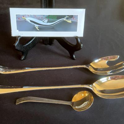 Silver Plated Serving Pieces And Dolphin Bottle Opener