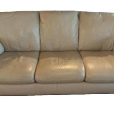 Beige Couch Vinyl Type Material 