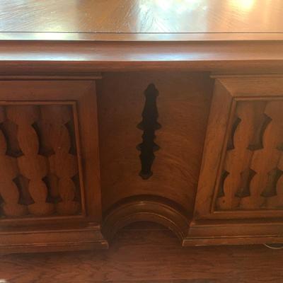 Vintage Coffee Table Folding Doors With Storage