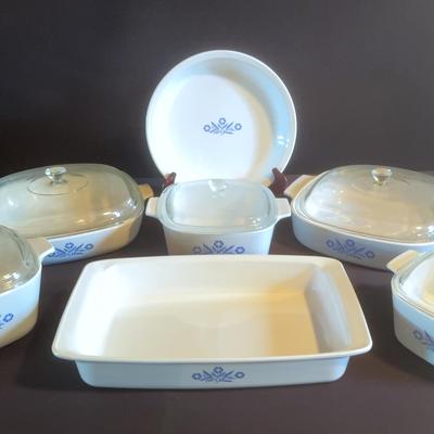 Vintage Blue Cornflower Pattern By Corning Ware