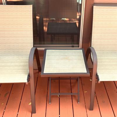 Patio Set With 2 Sling Chairs And Table