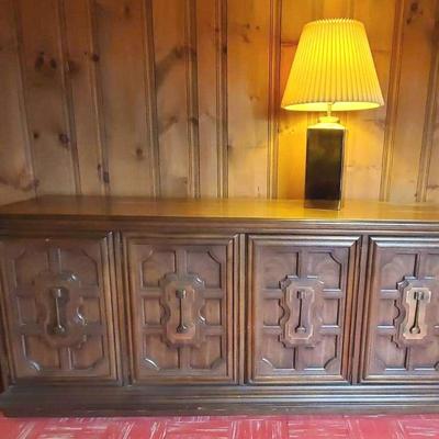 Stanley Furniture Credenza with Lamp