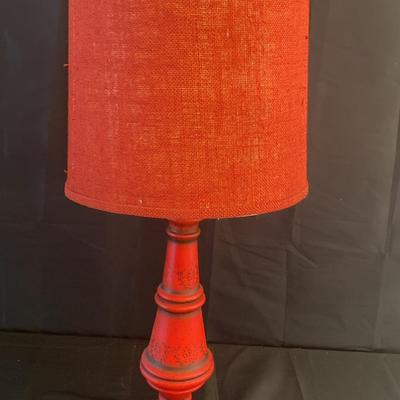 "Distressed" Classic Red Lamp