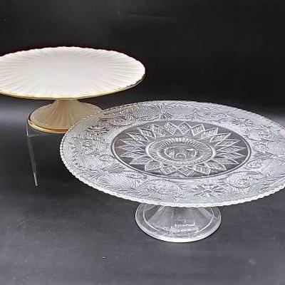 (2) Beautiful Cake Pedestals Including Lenox