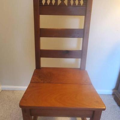 Decorative Wood High Back Chair