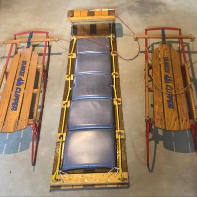 Toboggan & (2) Yankee Clipper Sleds