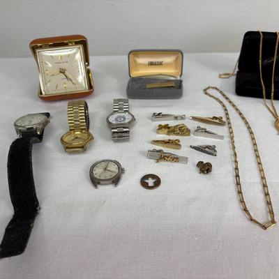 Men’s Watches, Tie Tacks, And Sterling Necklace