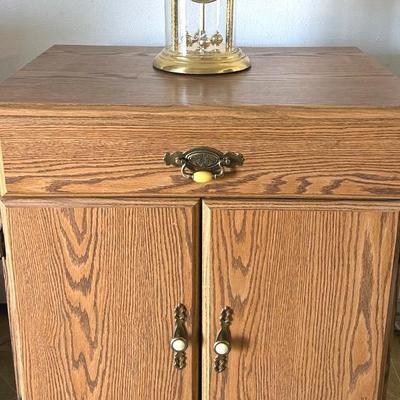 Vintage Quartz Hamilton Clock W/ Side Table