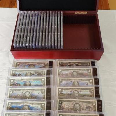 $2 Dollar Bill Collection comes with case