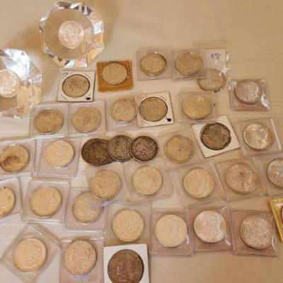 Morgan and Peace Silver Dollars
