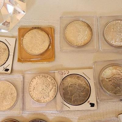 Morgan and Peace Silver Dollars