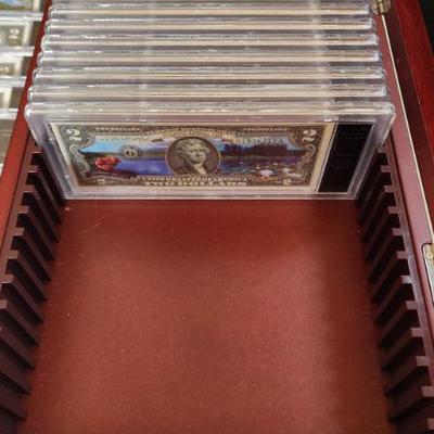 $2 Dollar Bill Collection comes with case