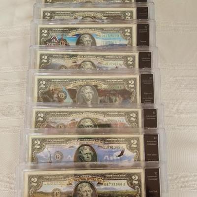 $2 Dollar Bill Collection comes with case