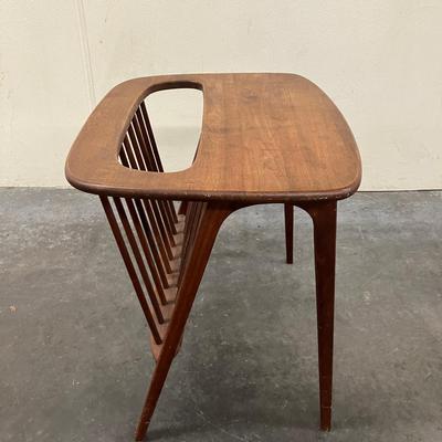 Midcentury Magazine Rack Side Table