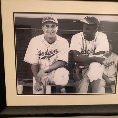 Jackie Robinson and Roy Campenalla print 27wx24h