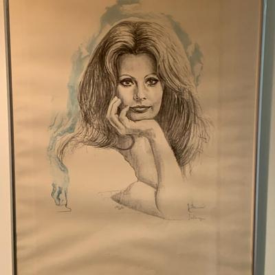 Pencil and water color of Sophia Loren by Slanger
113/180 20w 26h