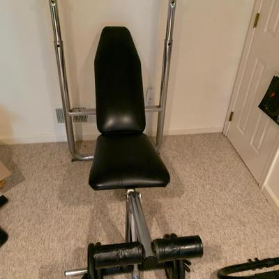 Incline bench w leg extension