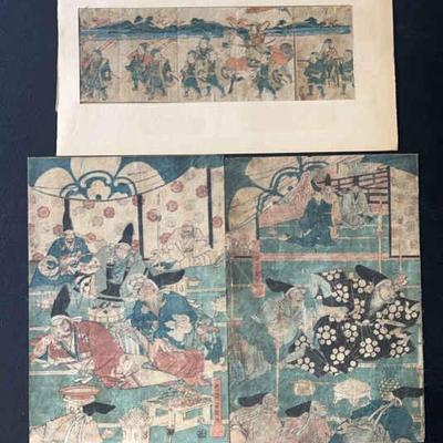 KFE051-Antique Japanese Wood Block Prints