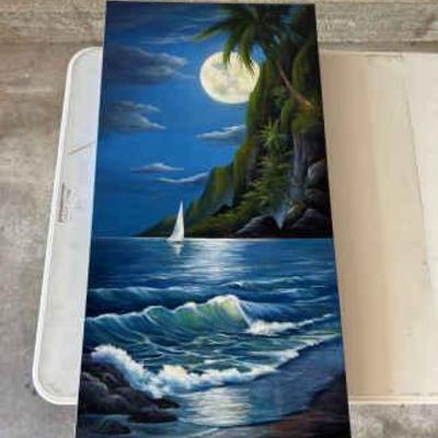 KFE042- Oil Painting Of Beach
