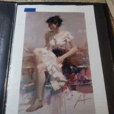 KFE058- Pino Daeni "White Lace" Giclee Hand Signed Limited Edition Numbered art 1/500