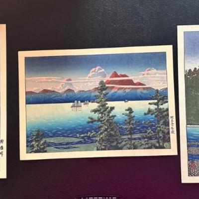 KFE019 - Set of 3 Kawase Hasui Woodblock Prints