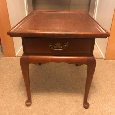 Statton Mid-Century Wood End Table – Tapered Legs