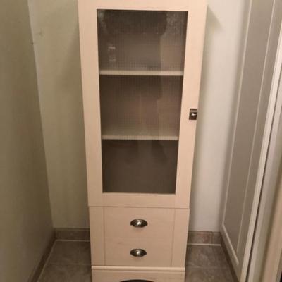Sauder Tall Light Toned Storage Cabinet – Multi-Shelf Tower