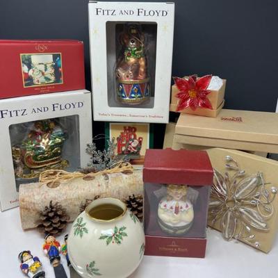 Christmas Décor Assortment – F&F and Squak Mt Ornaments, Lenox MORE