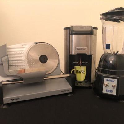 Trio - Waring Slicer, NuBlend Blender & Cuisinart Coffee Maker