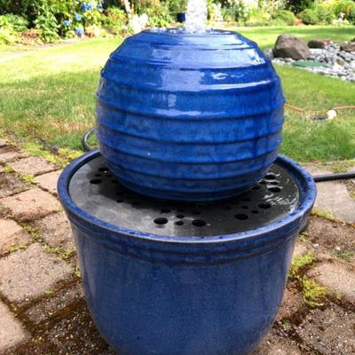 Cascadia Ceramic Fountain – Flowing Garden Decor Feature
